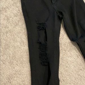 Just Black Fray Hem Skinny Jeans
